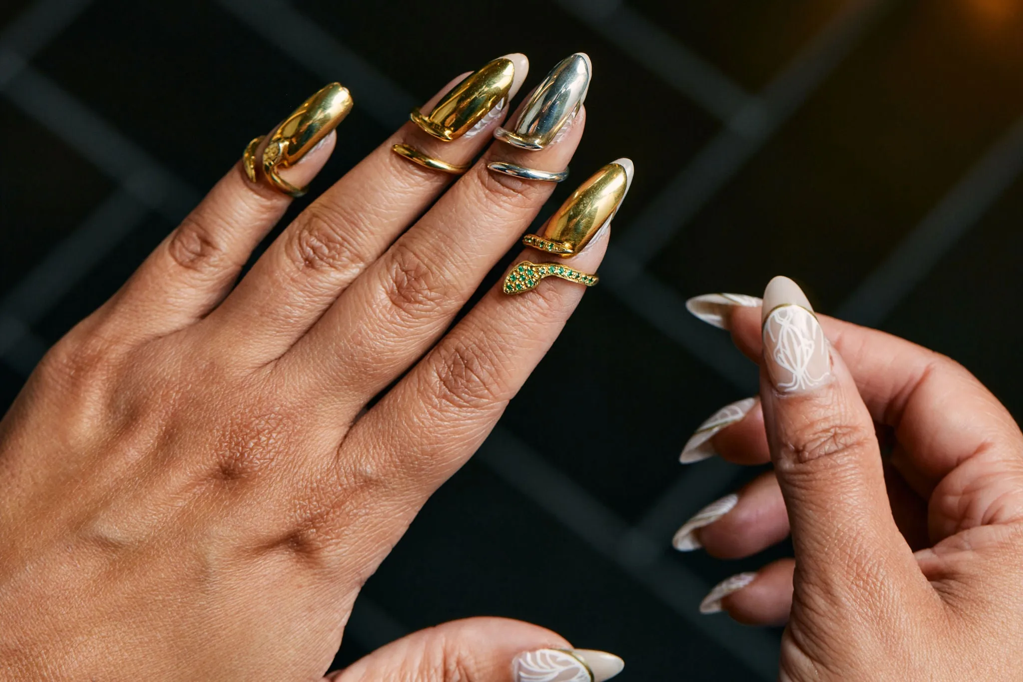 Sleek Silver Nail Ring
