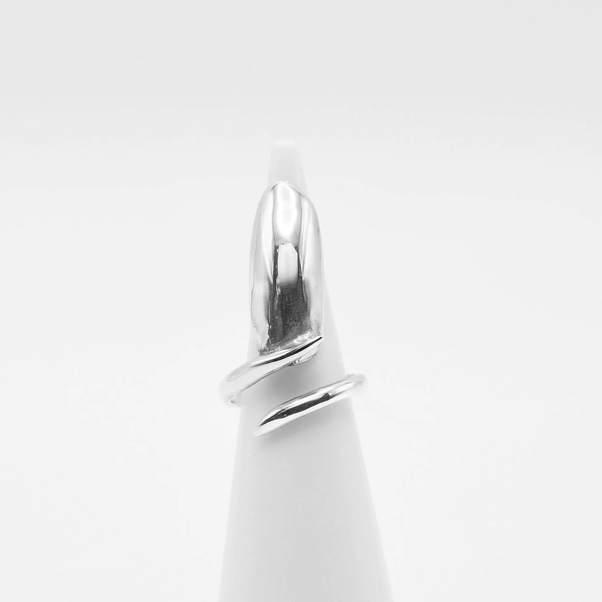 Sleek Silver Nail Ring