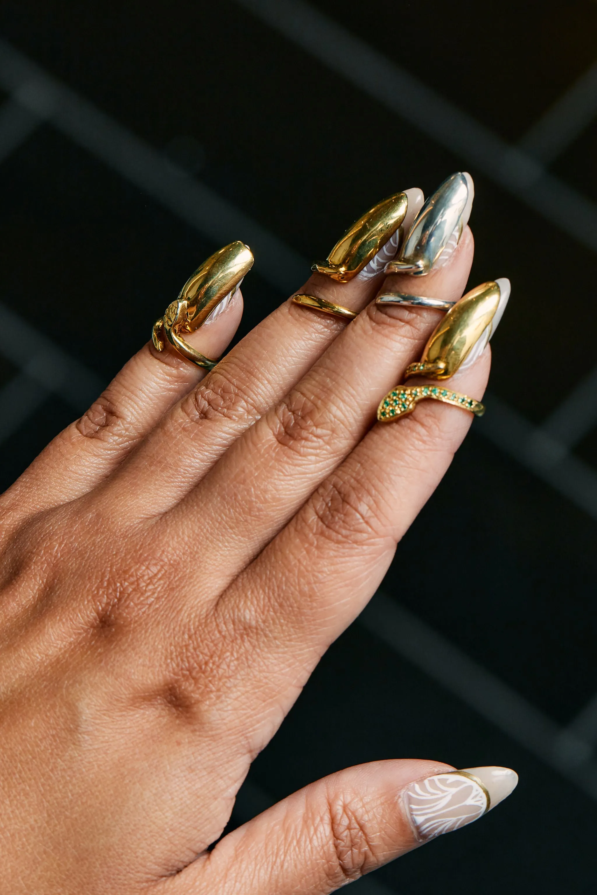 Sleek Silver Nail Ring