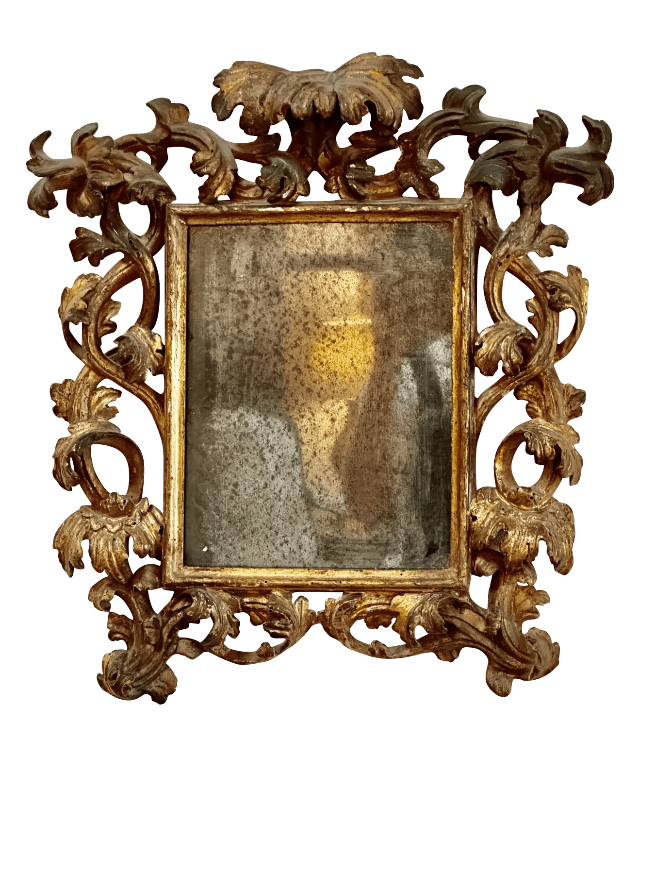 Small 18th Century Italian Carved Gilt Mirror