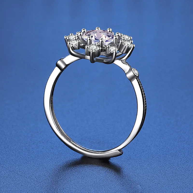 Snowflake Eight Claw Moissanite Ring
