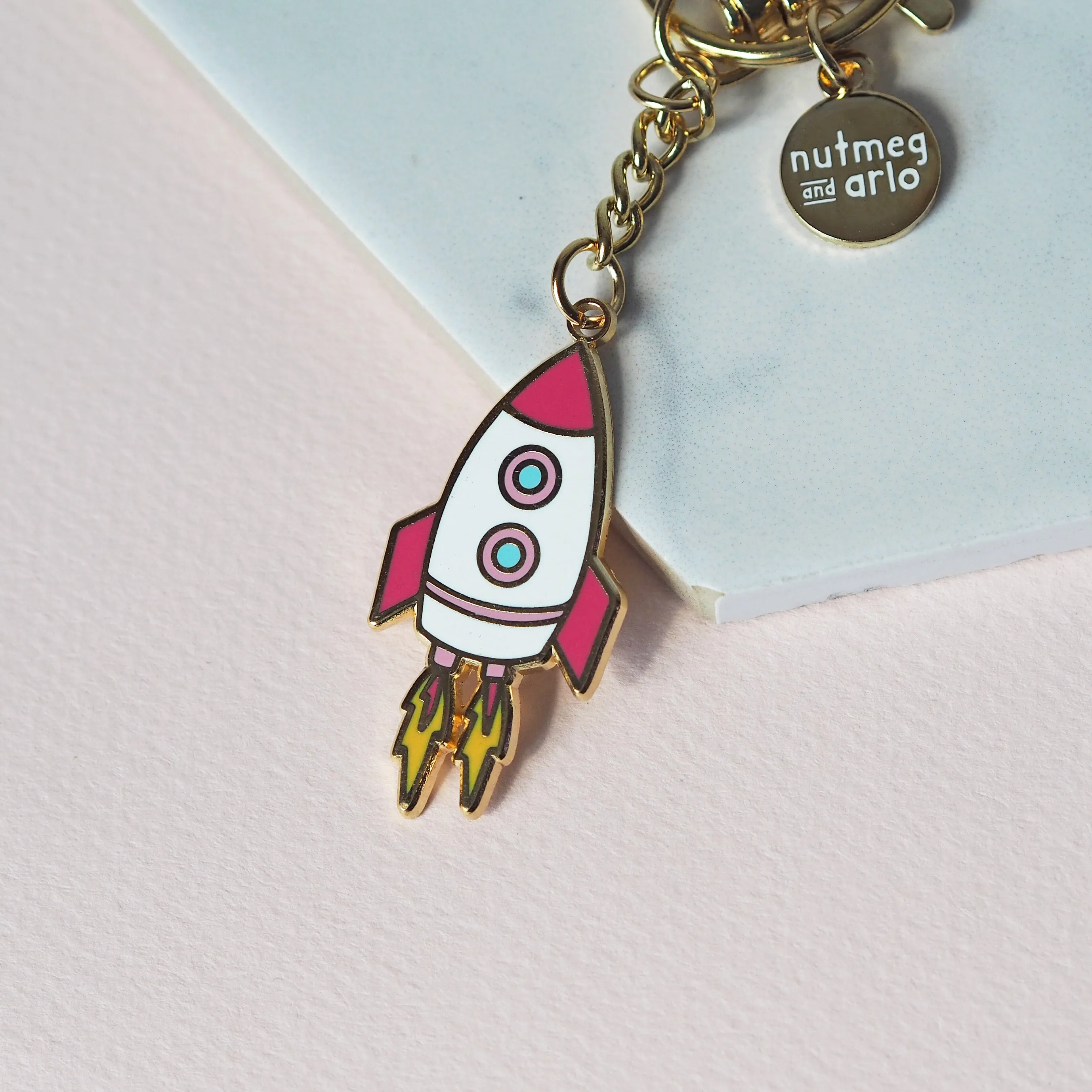 Soaring Rocket Keychain