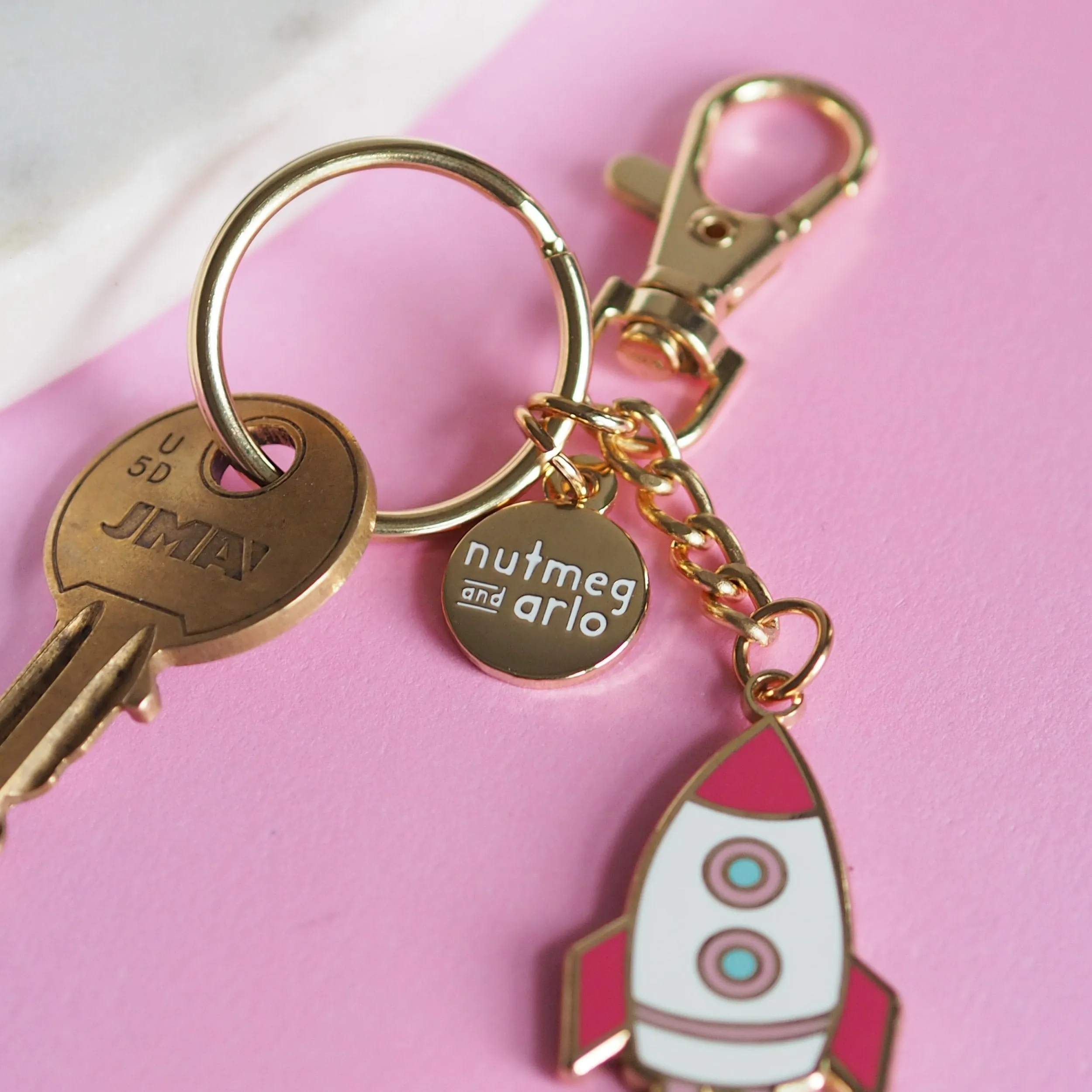 Soaring Rocket Keychain