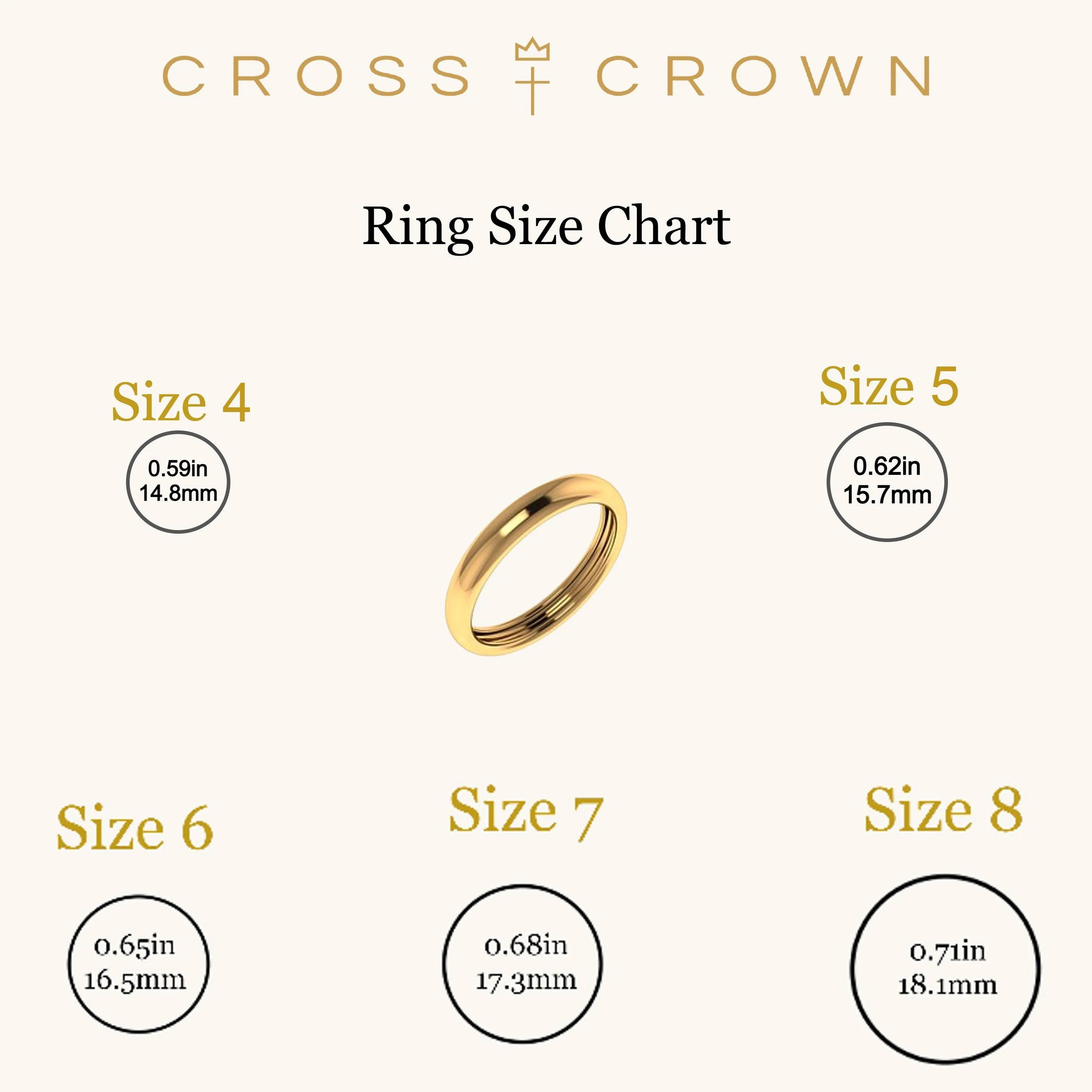 SOLID 14K YELLOW GOLD DIAMOND ACCENT CROSS RING