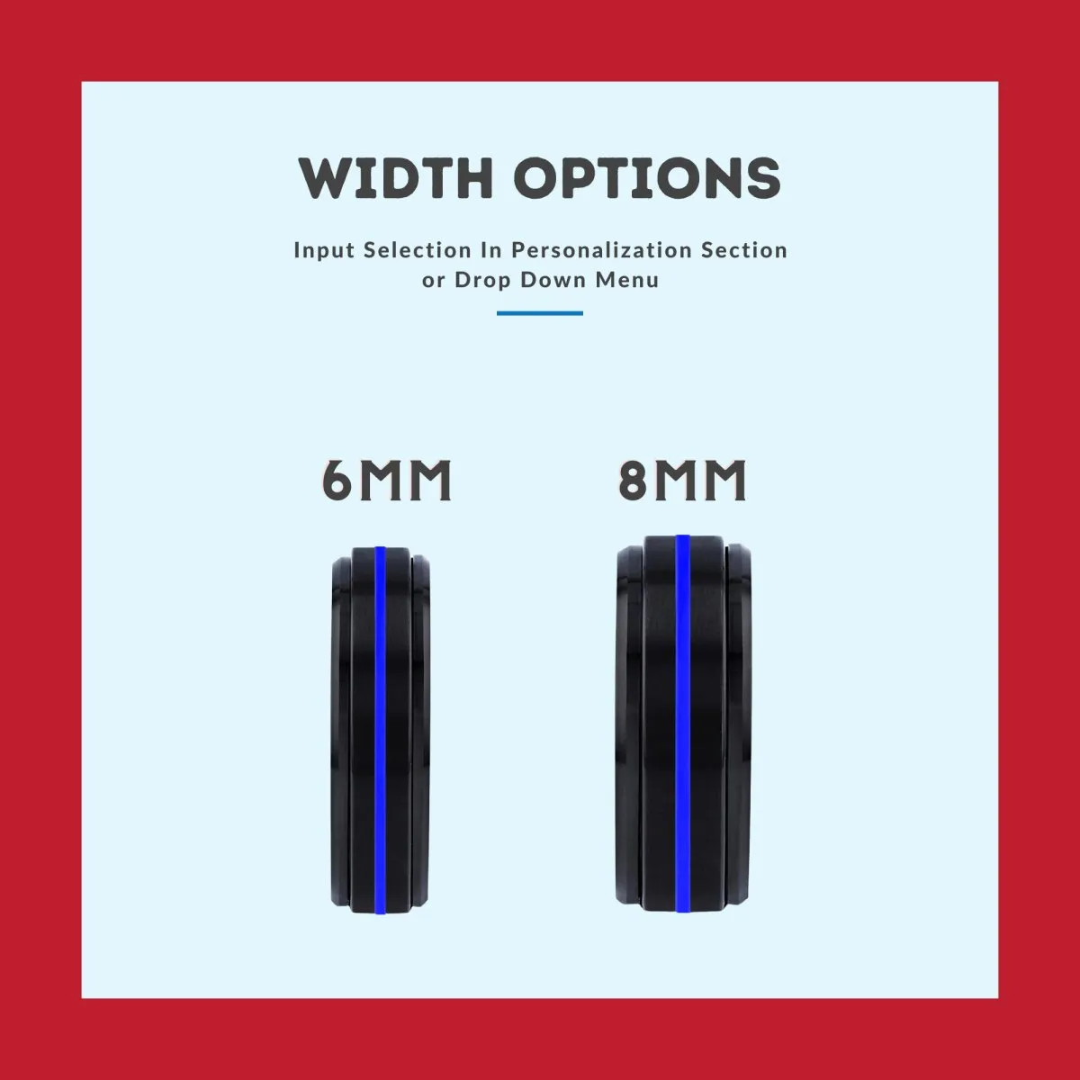 SPECTRAL | Black Ring, Black Tungsten Ring, Blue Groove, Stepped Edge