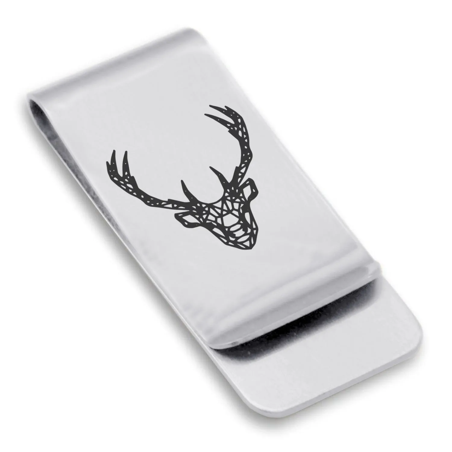 Stainless Steel Geometric Polygon Deer Classic Slim Money Clip