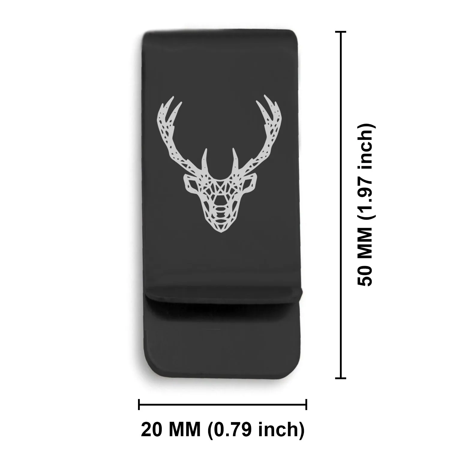 Stainless Steel Geometric Polygon Deer Classic Slim Money Clip