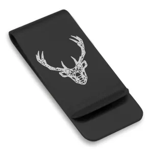 Stainless Steel Geometric Polygon Deer Classic Slim Money Clip