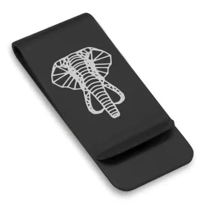 Stainless Steel Geometric Polygon Elephant Classic Slim Money Clip