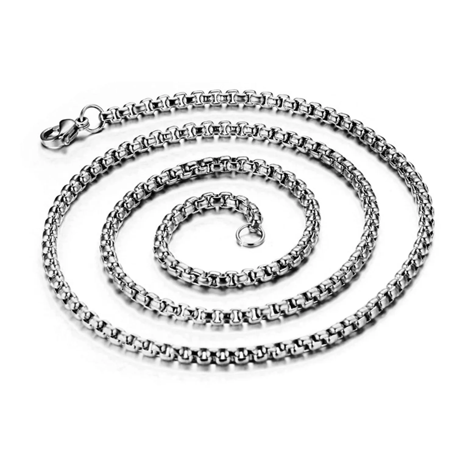 Stainless Steel Geometric Polygon Elephant Round Medallion Pendant