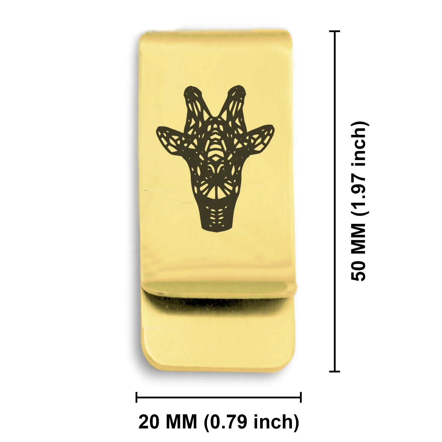 Stainless Steel Geometric Polygon Giraffe Classic Slim Money Clip