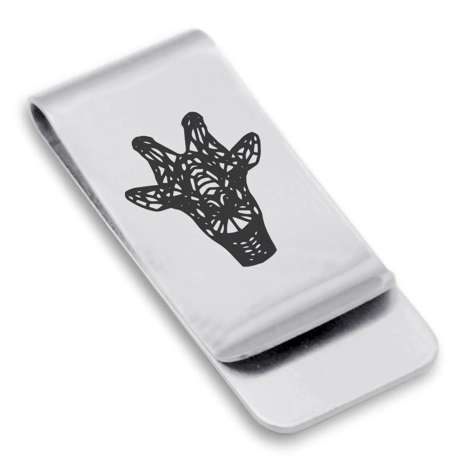 Stainless Steel Geometric Polygon Giraffe Classic Slim Money Clip