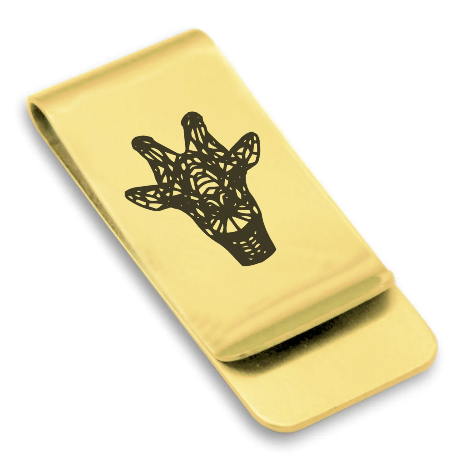 Stainless Steel Geometric Polygon Giraffe Classic Slim Money Clip