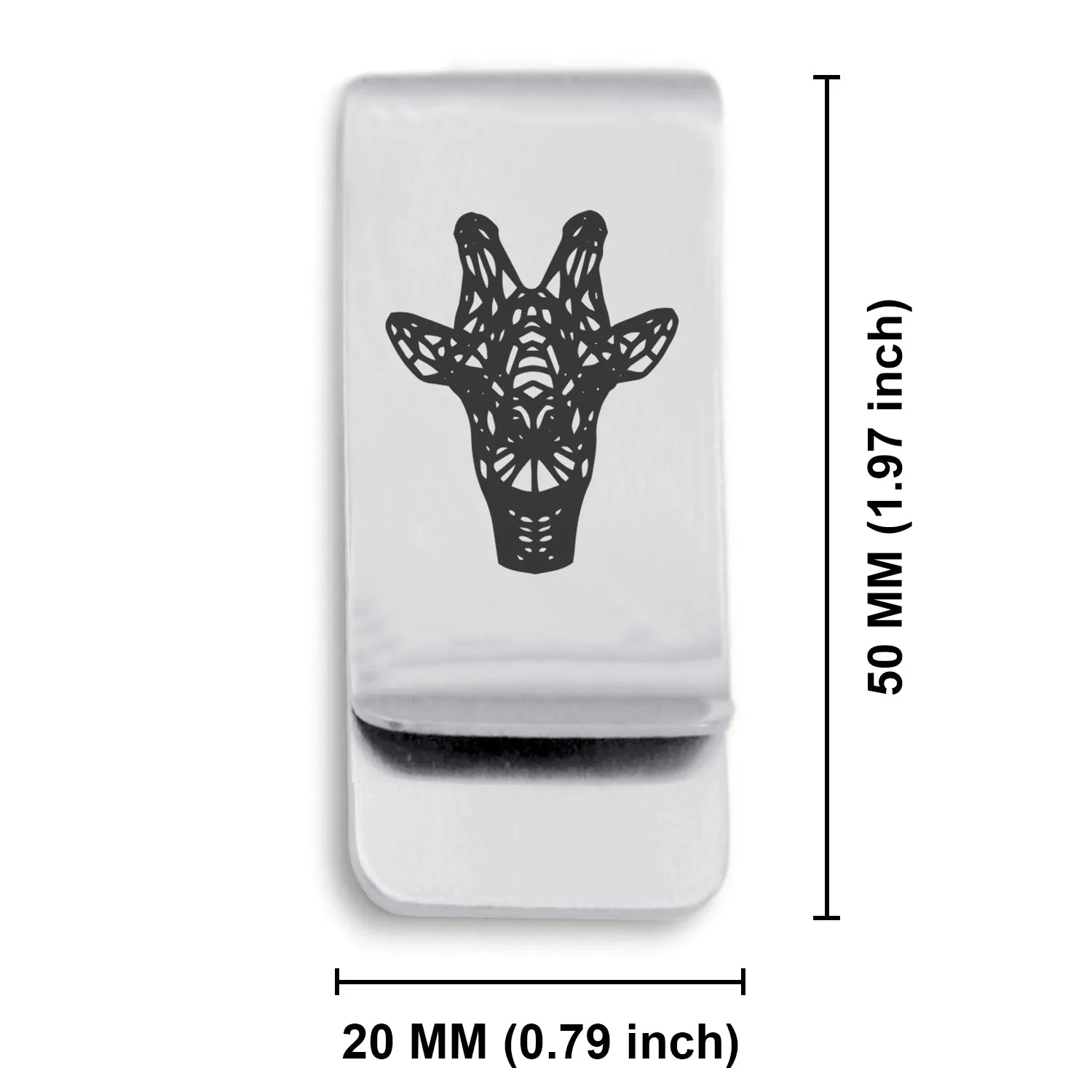 Stainless Steel Geometric Polygon Giraffe Classic Slim Money Clip