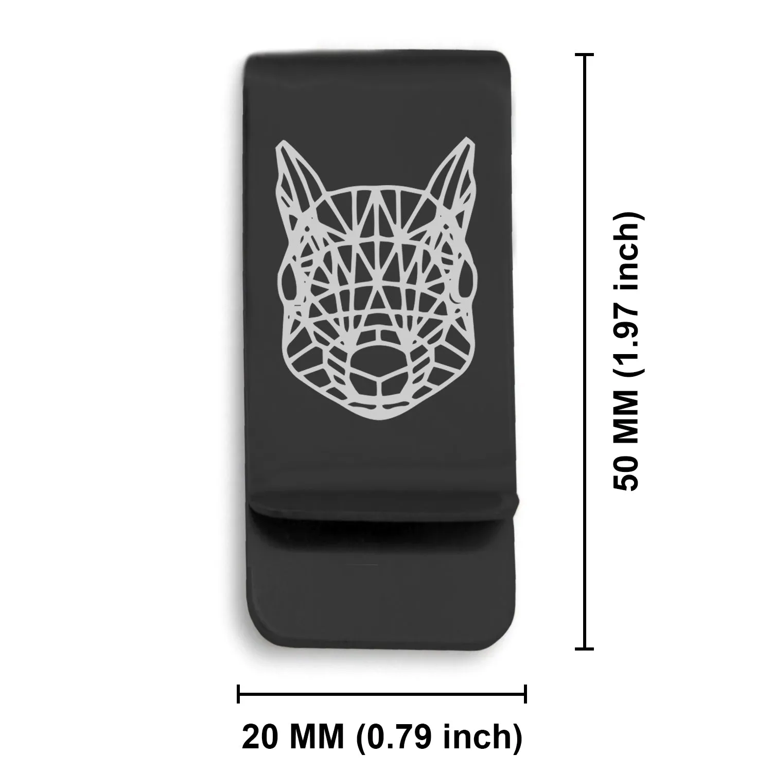 Stainless Steel Geometric Polygon Squirrel Classic Slim Money Clip