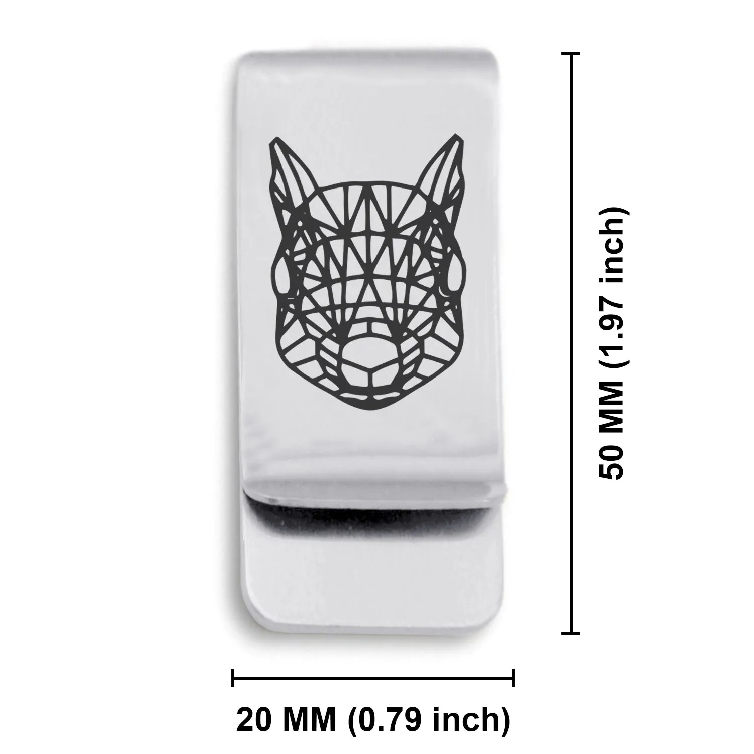 Stainless Steel Geometric Polygon Squirrel Classic Slim Money Clip