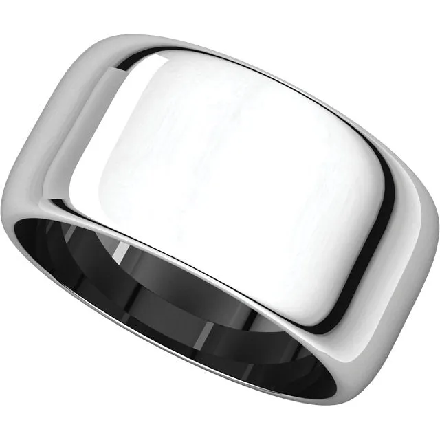 Sterling Silver 10mm Half Round Band, Size 6