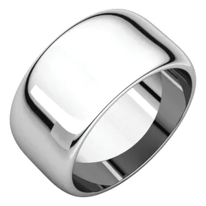 Sterling Silver 10mm Half Round Band, Size 6