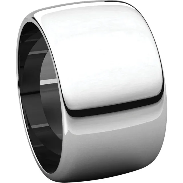 Sterling Silver 12mm Half Round Band, Size 6