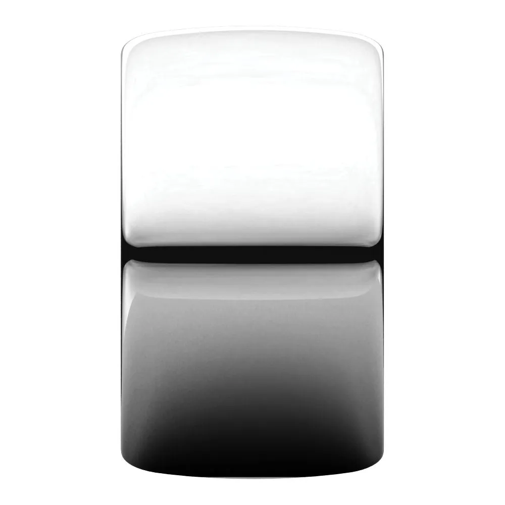 Sterling Silver 12mm Half Round Band, Size 6