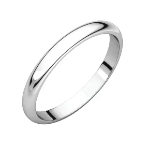 Sterling Silver 2.5mm Half Round Band, Size 4