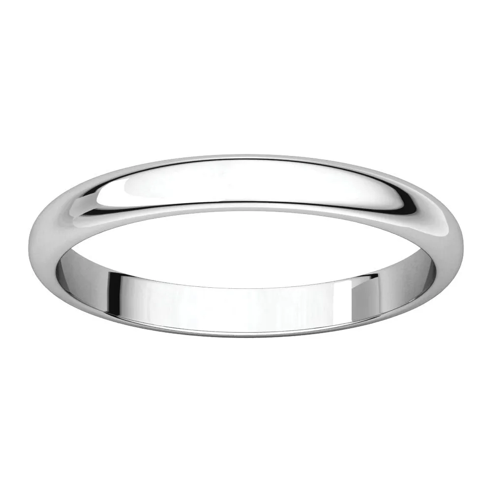 Sterling Silver 2.5mm Half Round Band, Size 4