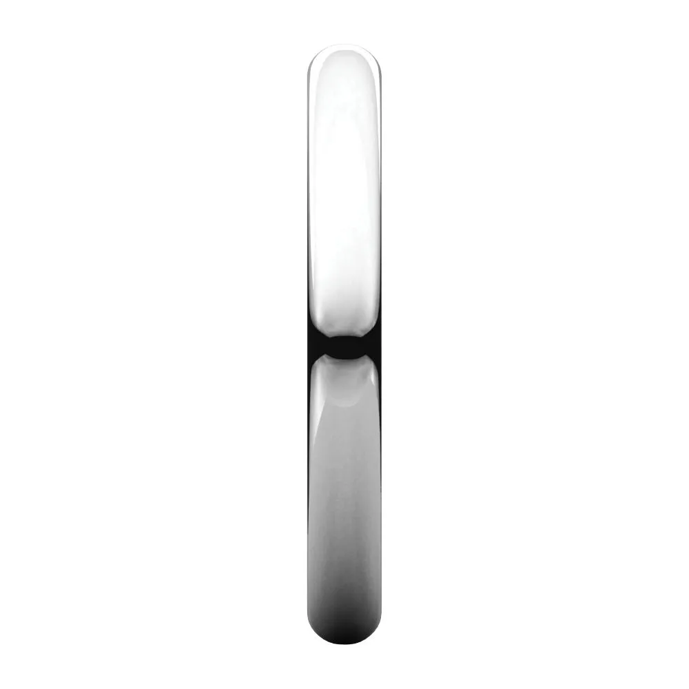 Sterling Silver 2.5mm Half Round Band, Size 4