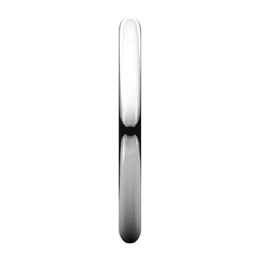 Sterling Silver 2mm Half Round Band, Size 5.5