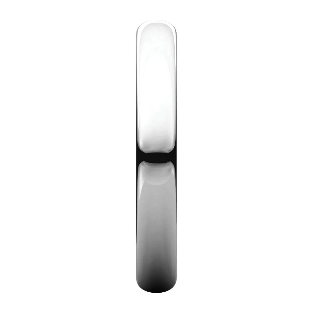 Sterling Silver 3mm Half Round Band, Size 10