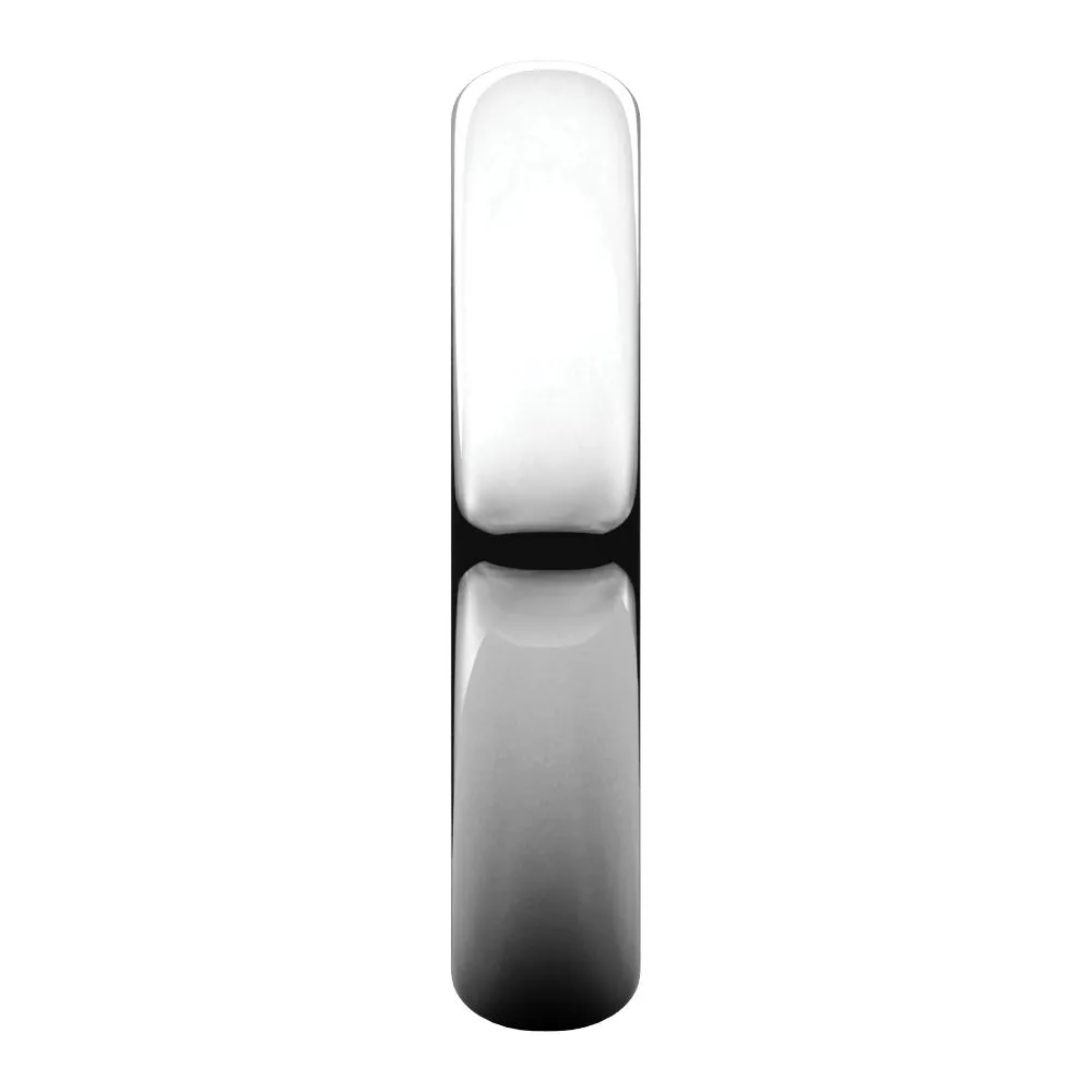 Sterling Silver 4mm Half Round Band, Size 12.5