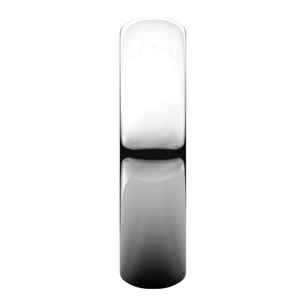 Sterling Silver 5mm Half Round Band, Size 10.5