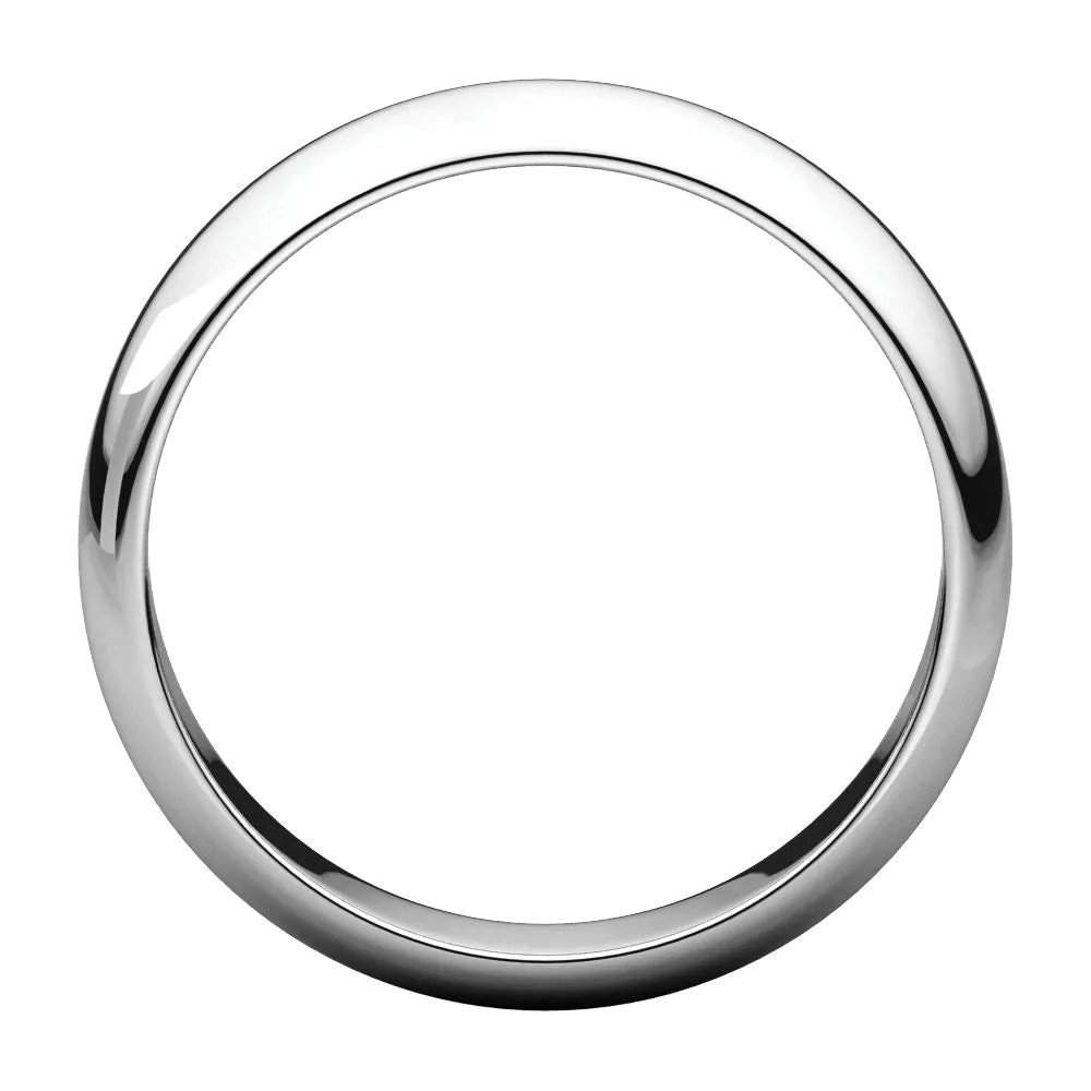 Sterling Silver 5mm Half Round Band, Size 11