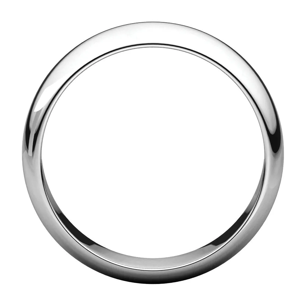 Sterling Silver 6mm Half Round Band, Size 9