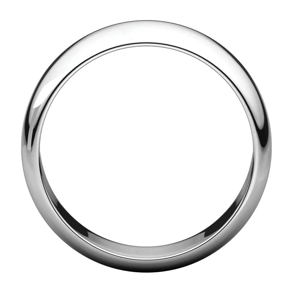 Sterling Silver 7mm Half Round Band, Size 9