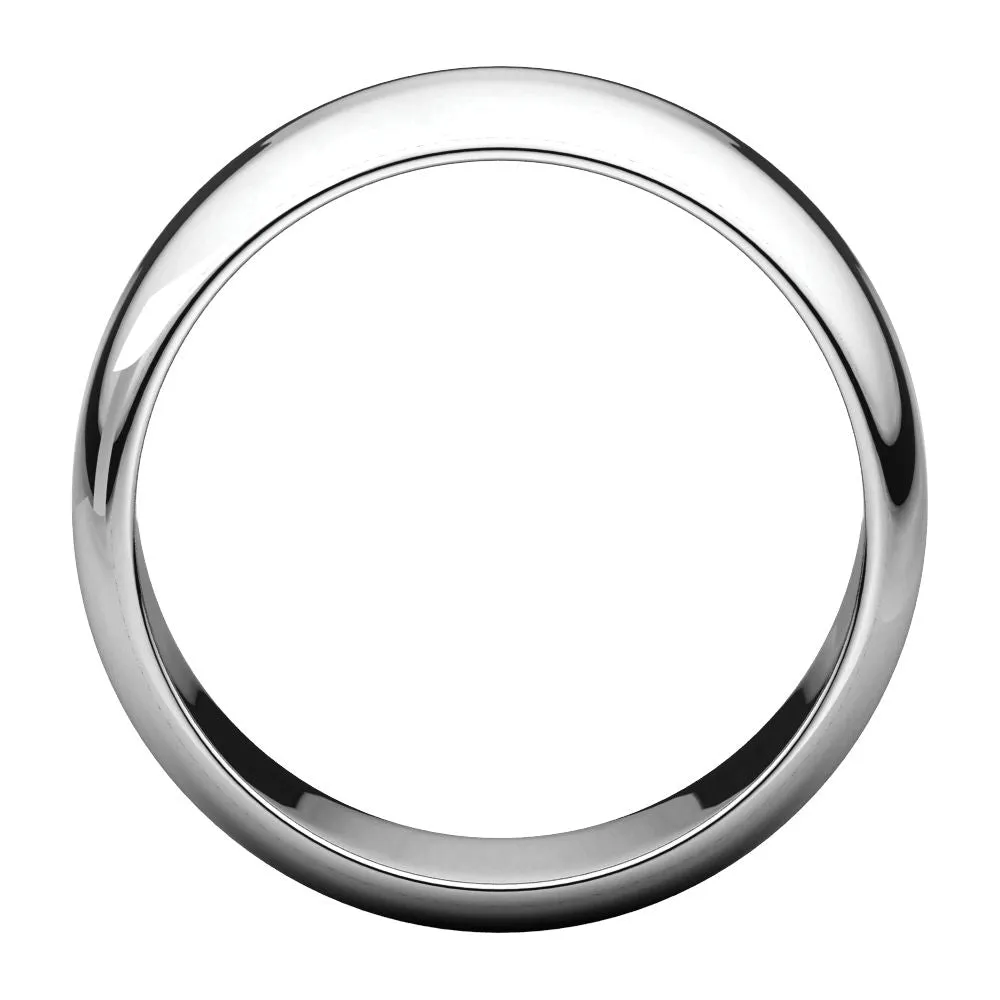 Sterling Silver 8mm Half Round Band, Size 9