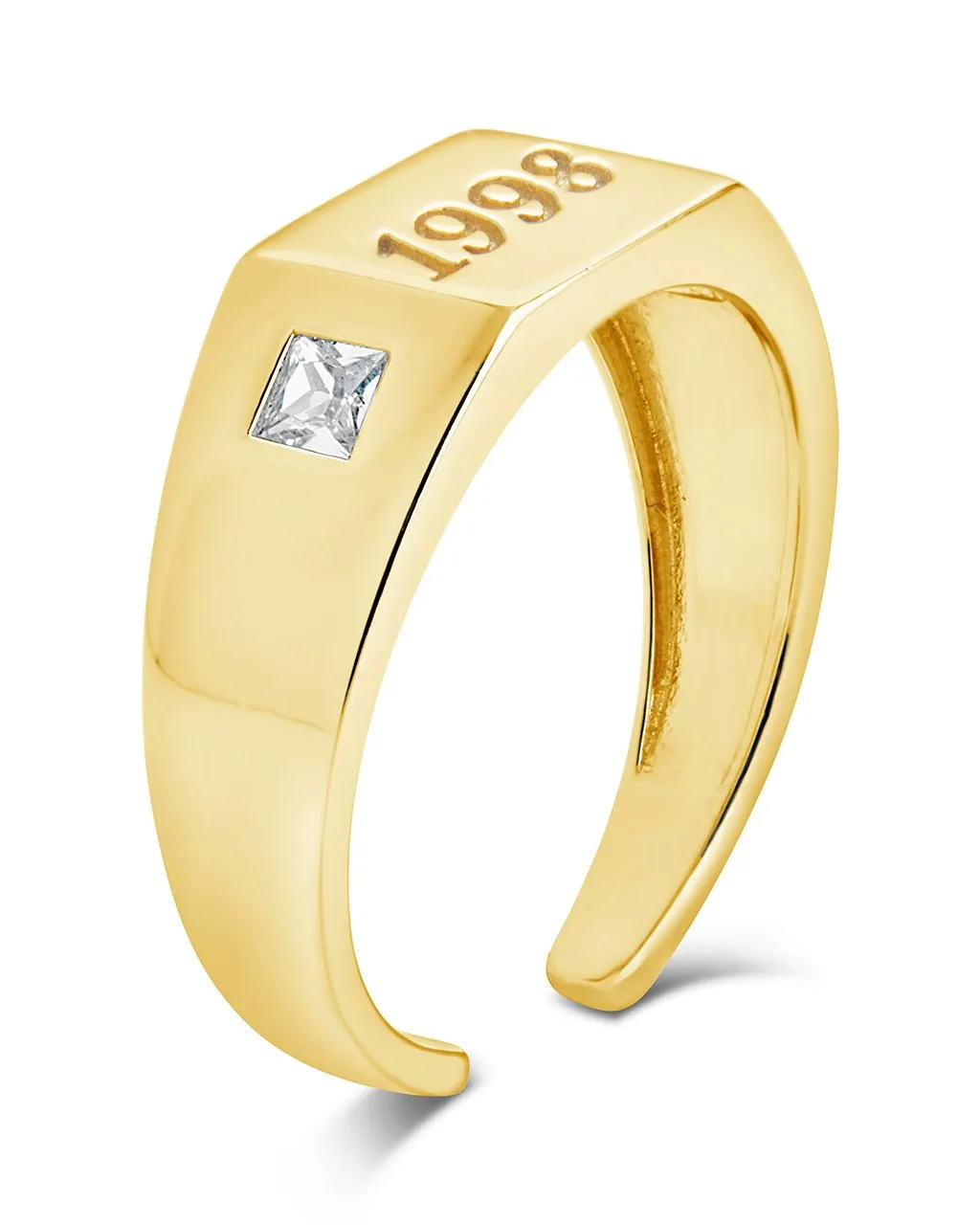 Sterling Silver Birth Year Signet Ring