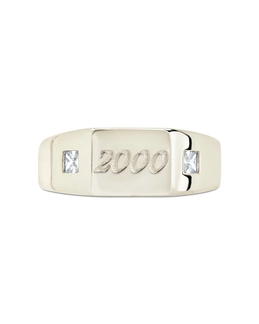 Sterling Silver Birth Year Signet Ring