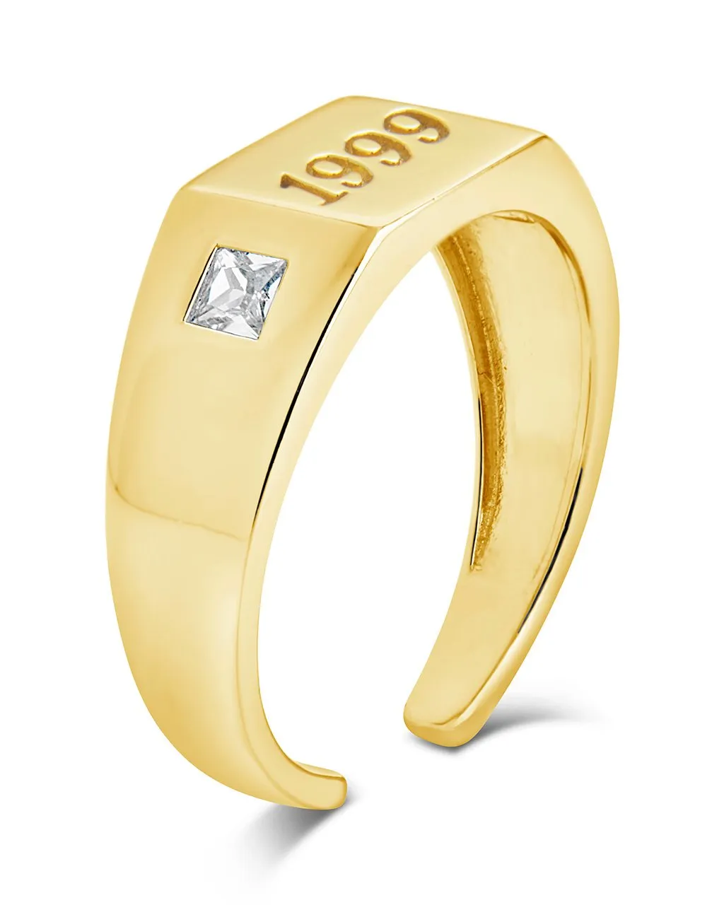 Sterling Silver Birth Year Signet Ring