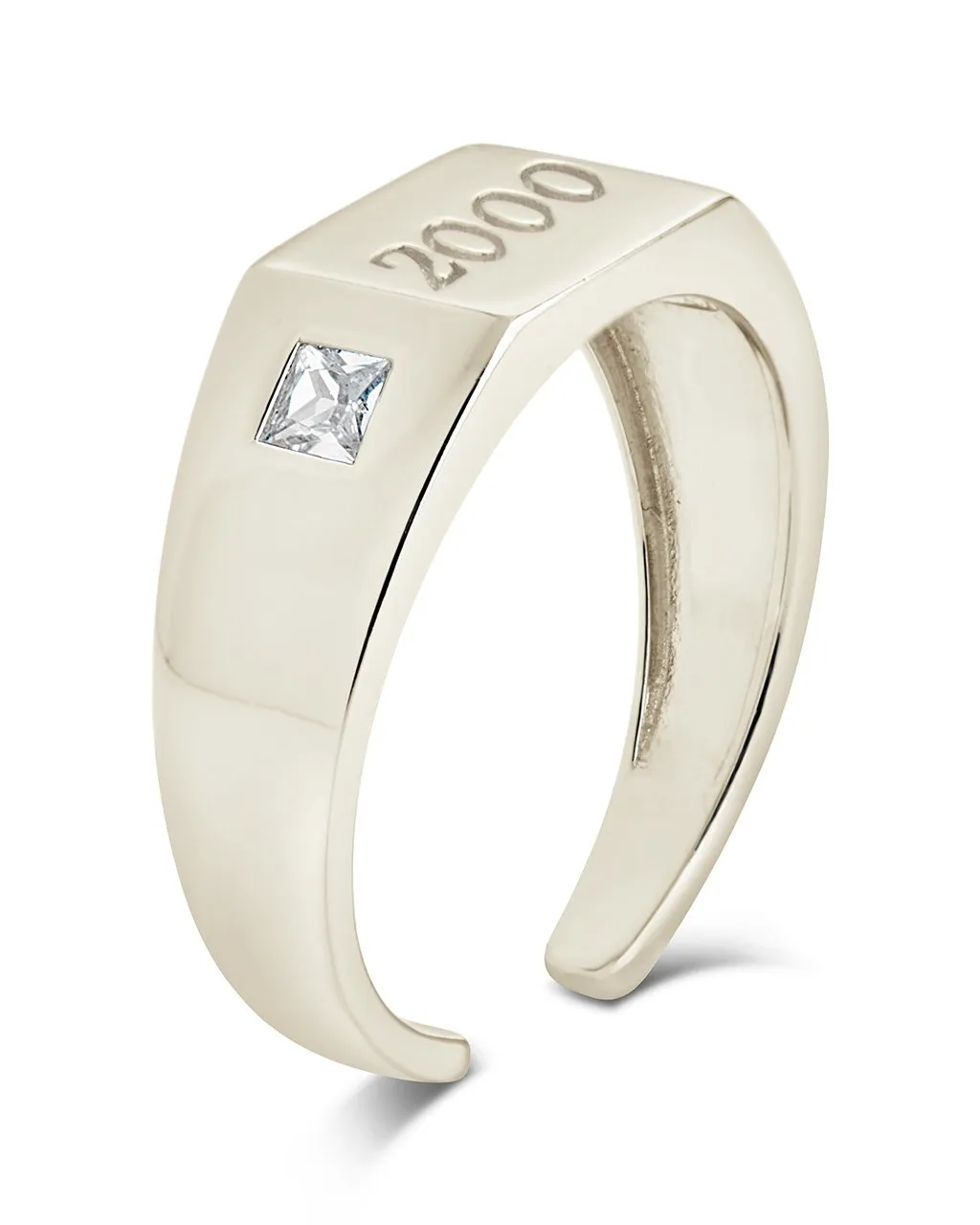 Sterling Silver Birth Year Signet Ring