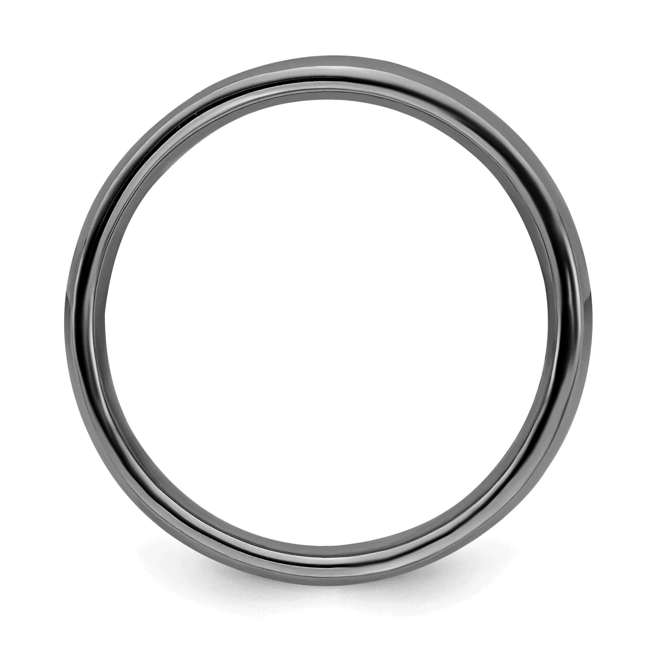Sterling Silver Black-Plated Polished Ring
