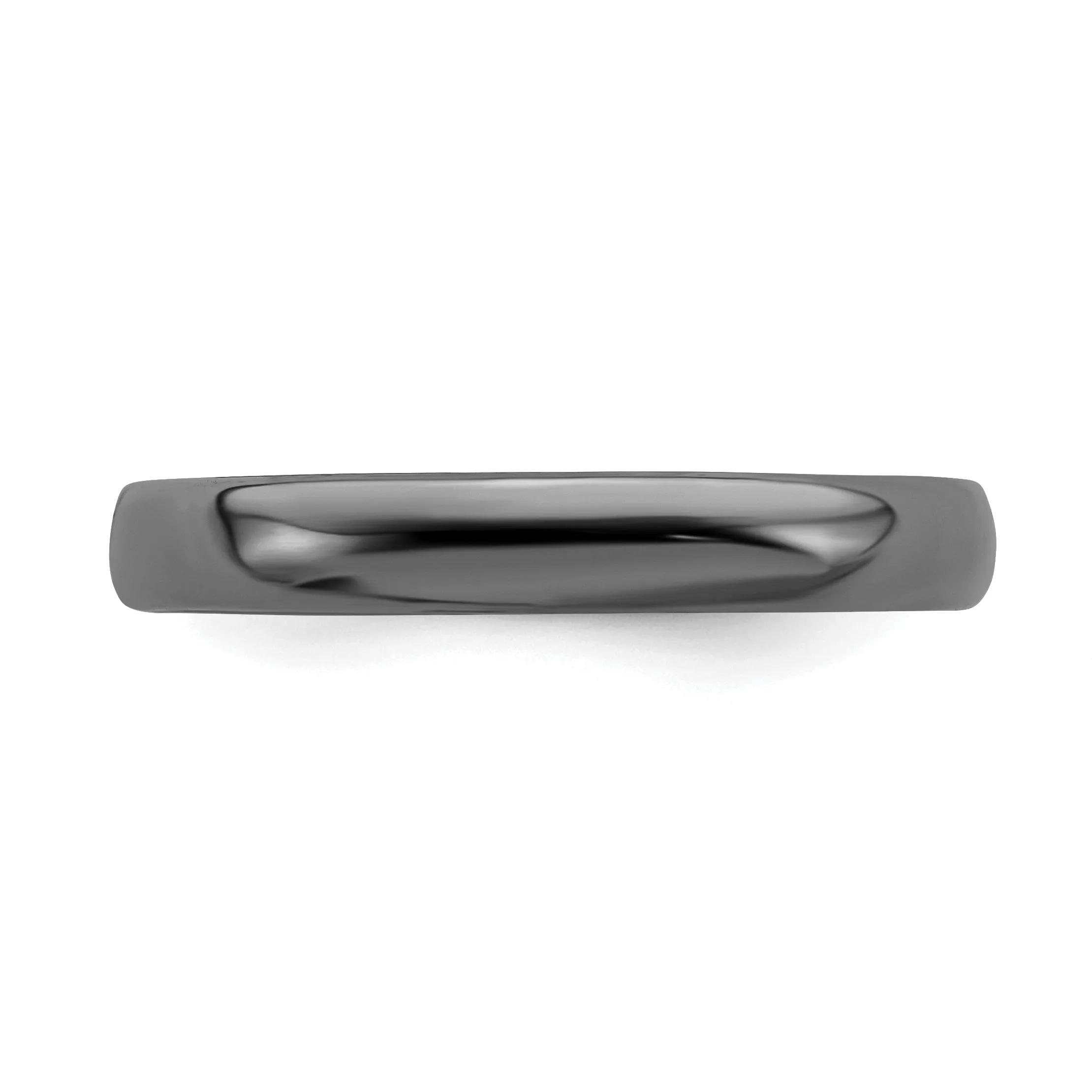 Sterling Silver Black-Plated Polished Ring
