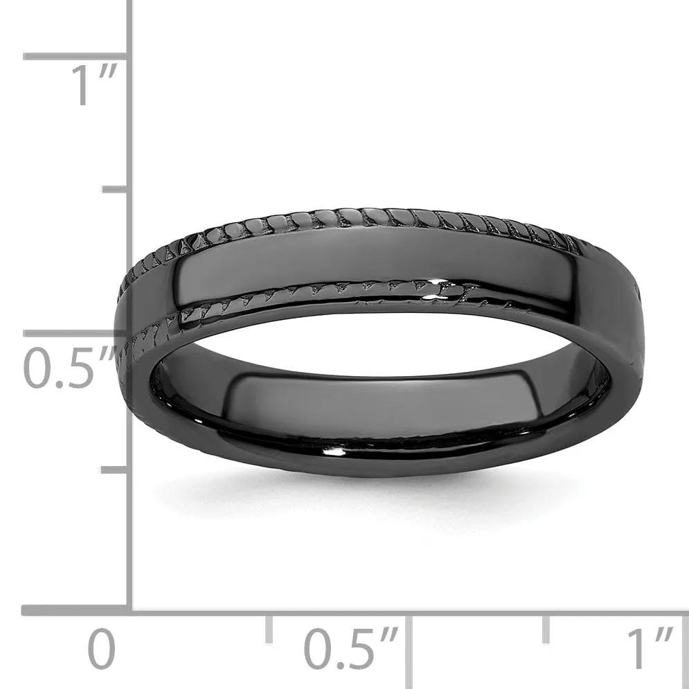 Sterling Silver Black-Plated Ring
