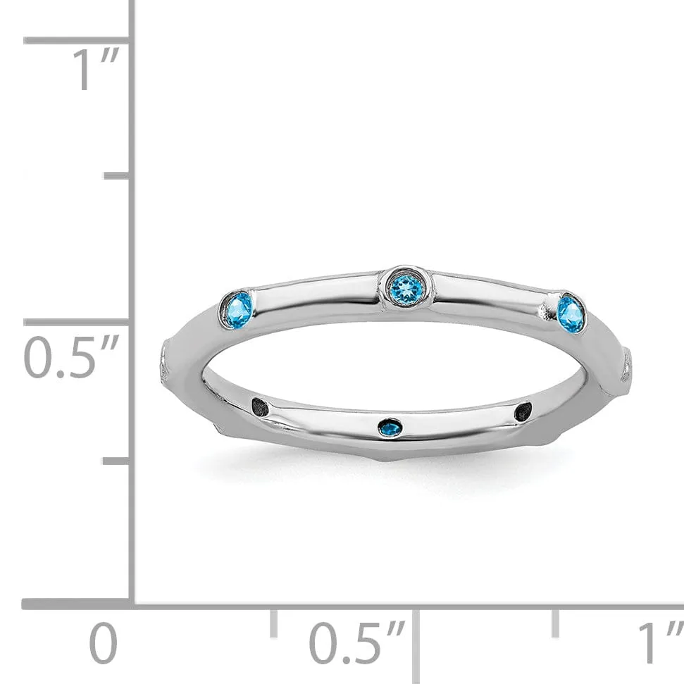 Sterling Silver Blue Topaz Ring