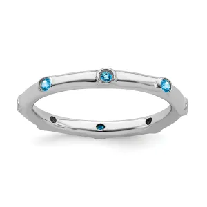 Sterling Silver Blue Topaz Ring