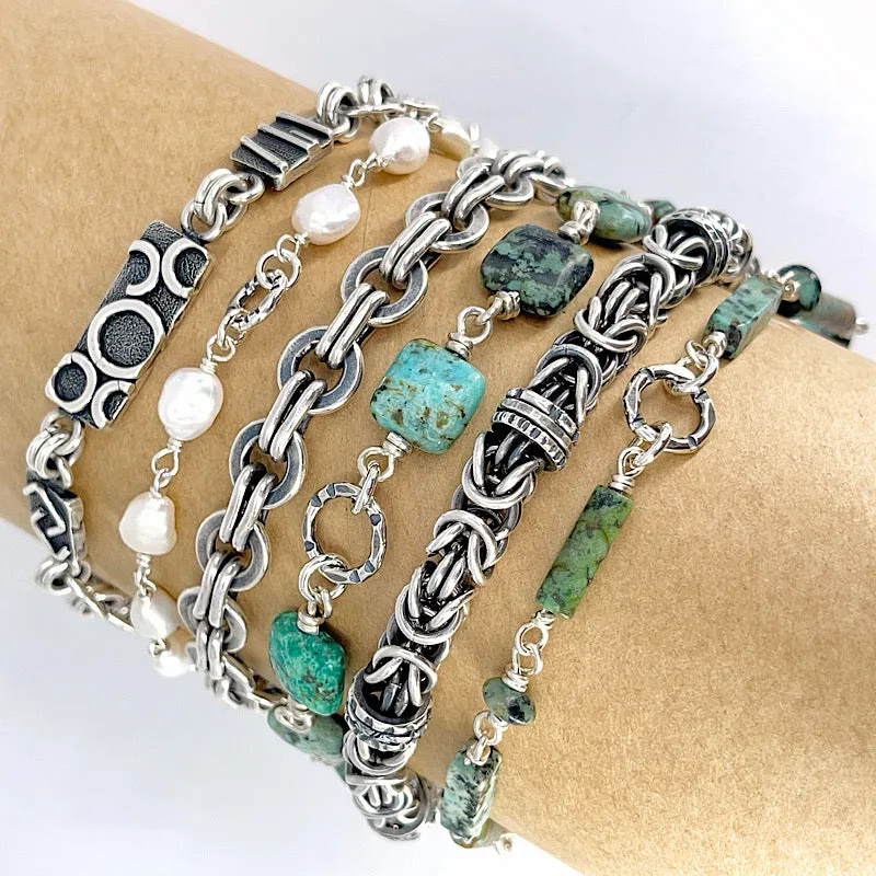 Sterling Silver Bracelet with Freshwater Pearls
