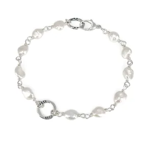 Sterling Silver Bracelet with Freshwater Pearls
