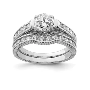 Sterling Silver Cubic Zirconia Band Rings Set