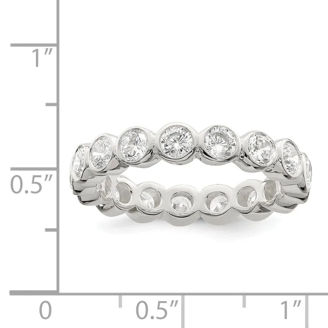 Sterling Silver Cubic Zirconia Enternity Ring