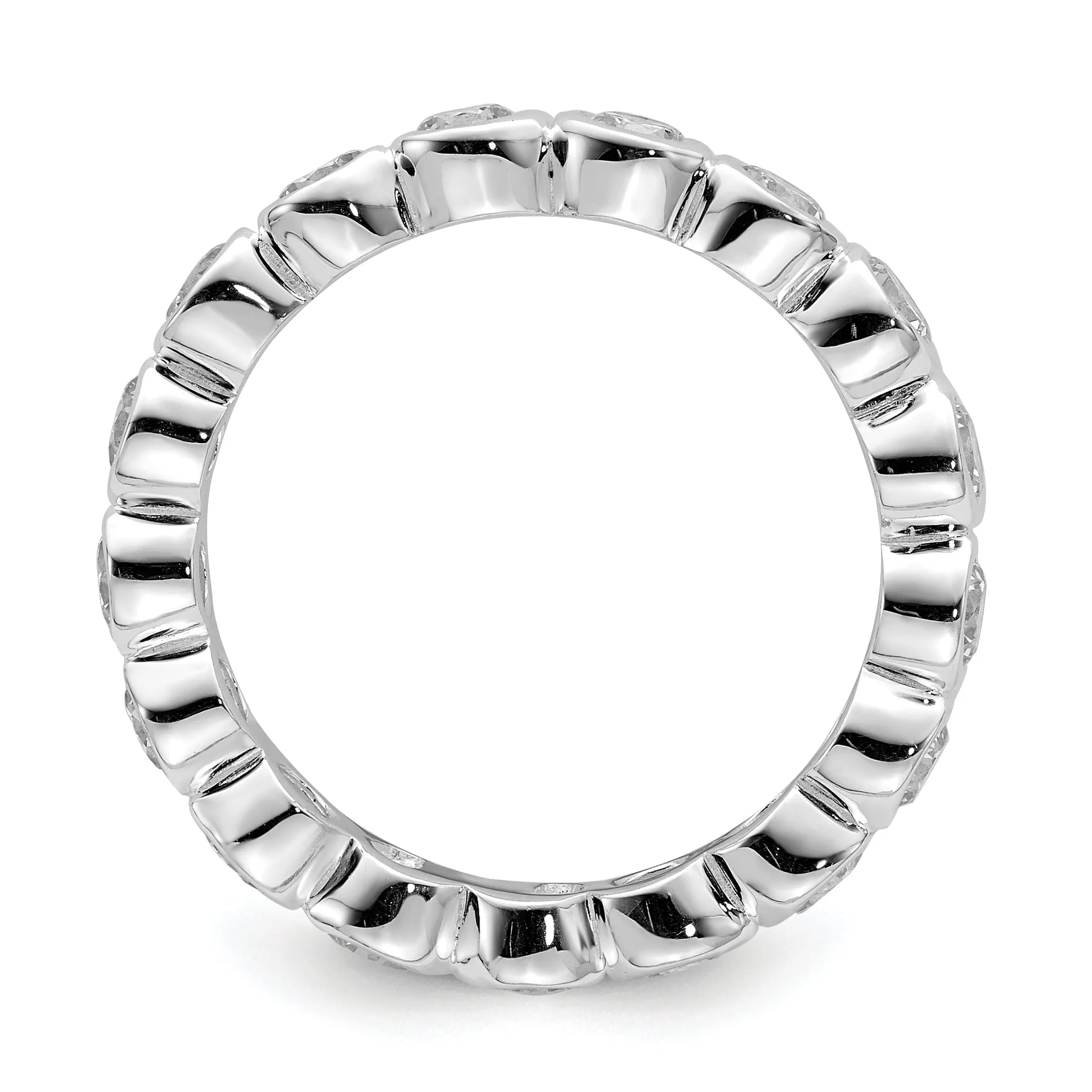 Sterling Silver Cubic Zirconia Enternity Ring