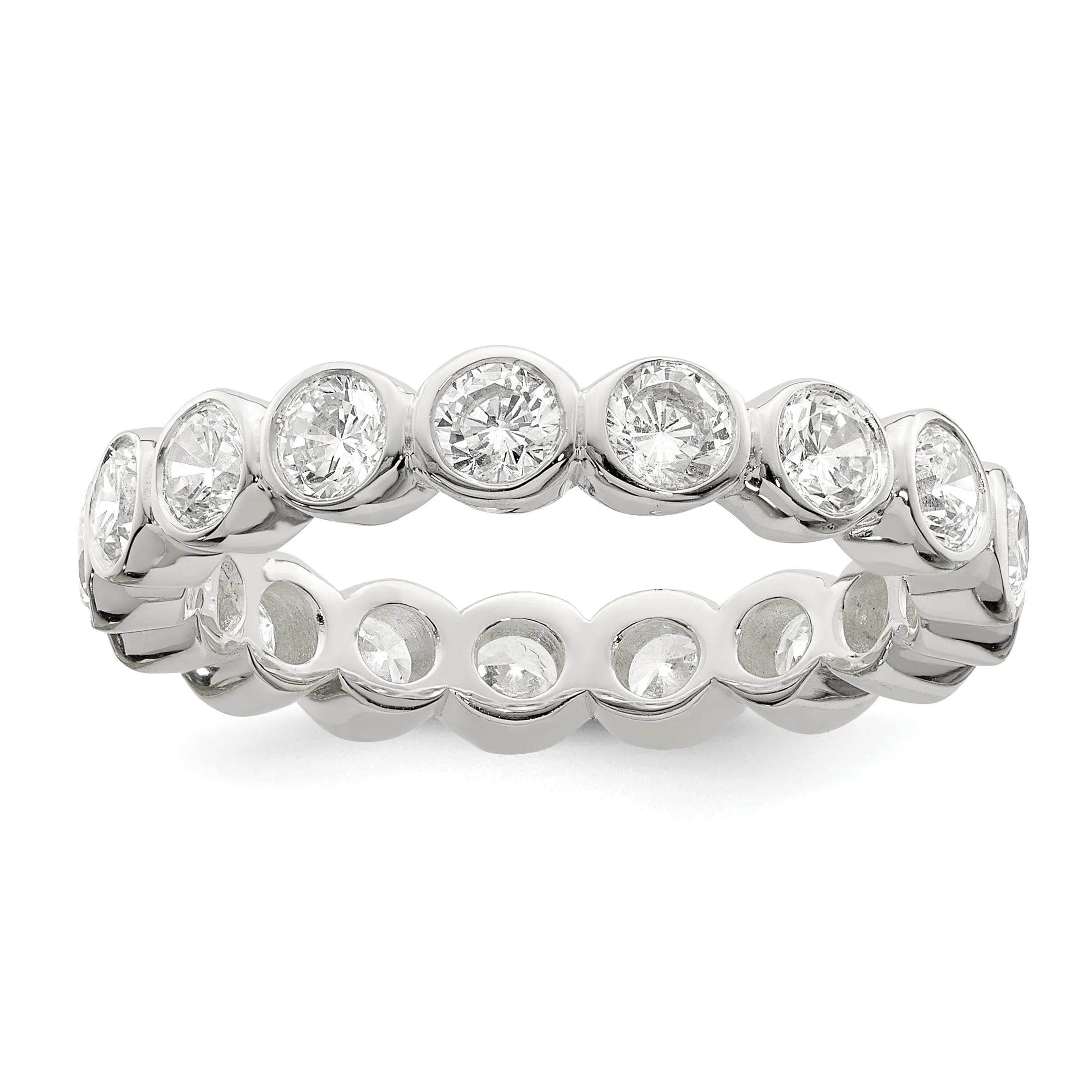 Sterling Silver Cubic Zirconia Enternity Ring